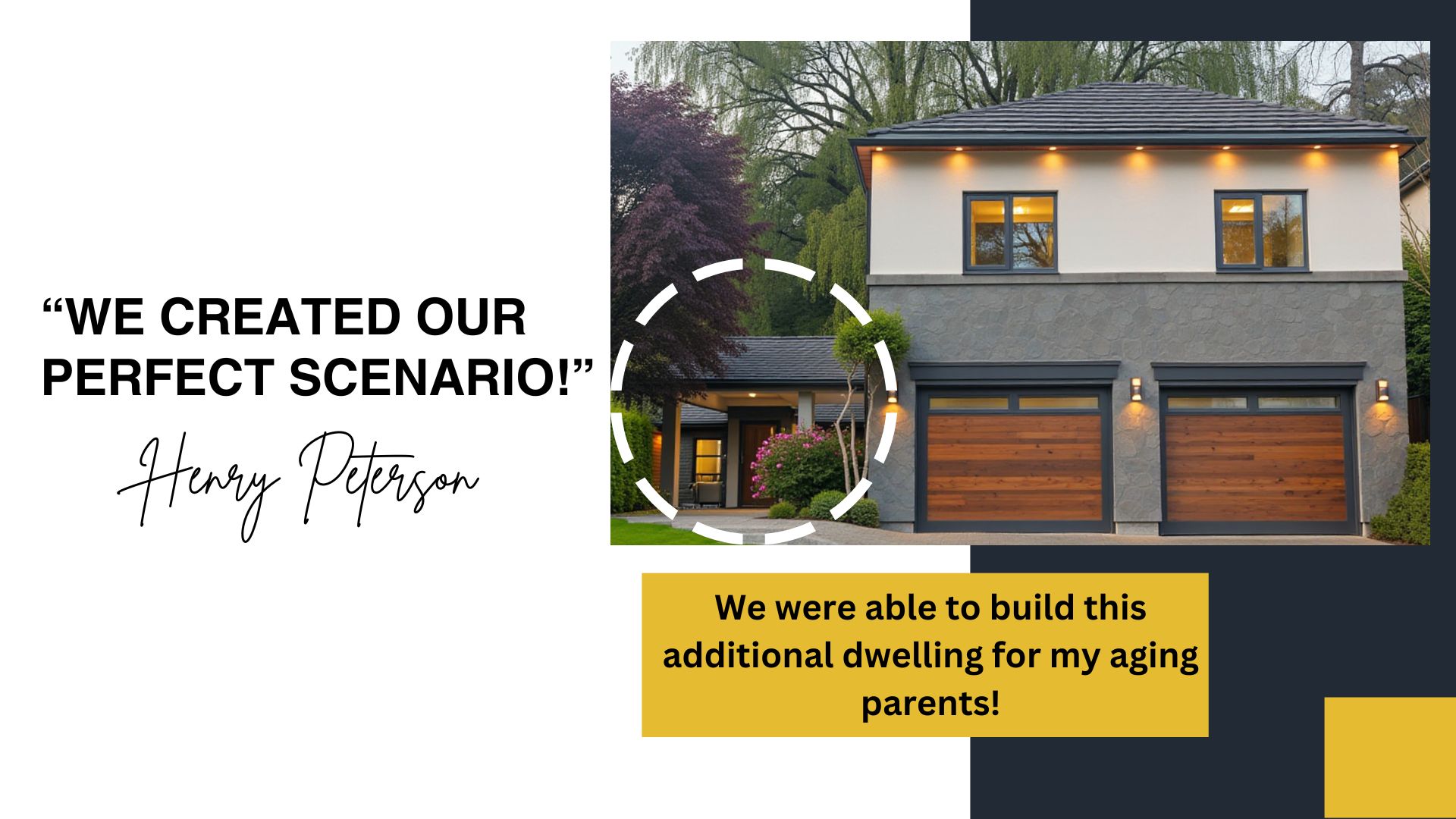 Henry Peterson — ADU: additional dwelling unit for aging parents